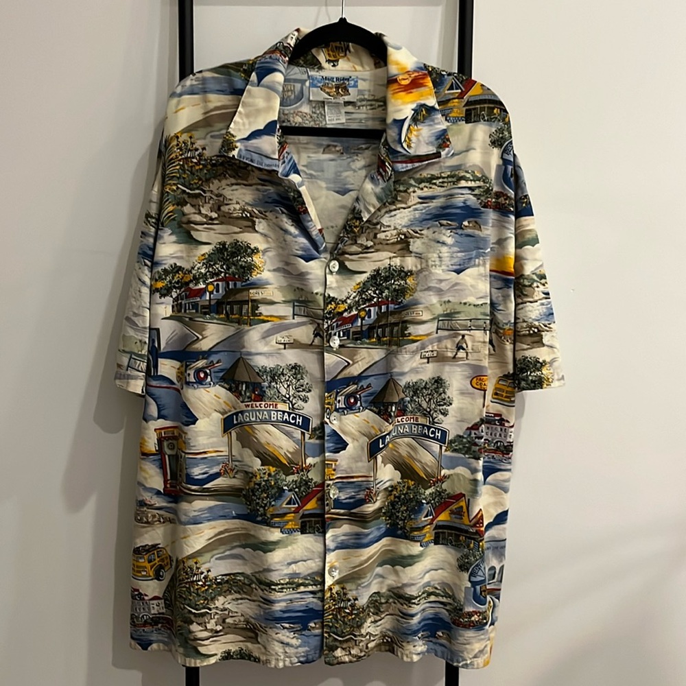 Vintage Matt Rider Shirt Hawaii Button Down Beach Short Sleeve Men Size XXL